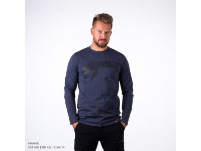 Męski t-shirt Northfinder TR-3565OR z bawełnianym nadrukiem ABDIEL