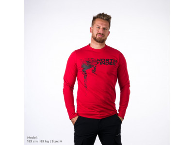 Męski t-shirt Northfinder TR-3565OR z bawełnianym nadrukiem ABDIEL