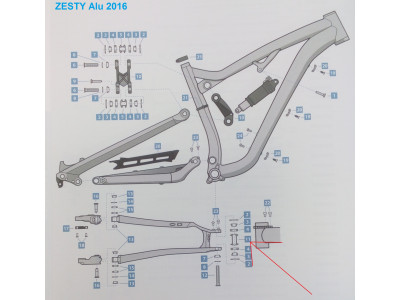 Lapierre vymedzovacia podložka / Main axle middle spacer 02014028, model 2016