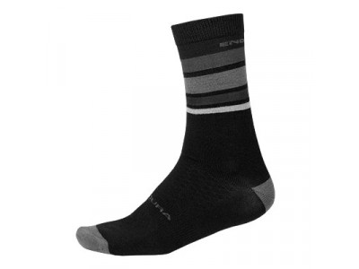 Endura Merino Stripe socks matt black