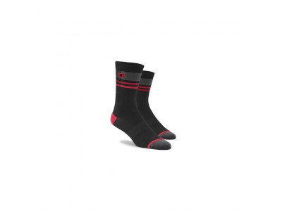 Crankbrothers Icon ponožky, černá/červená/šedá