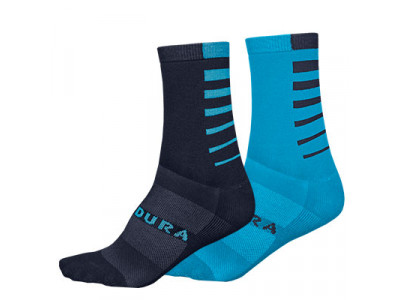 Endura Coolmax Stripe Socks (2 pairs per pack) Electric Blue