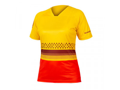 Endura Singletrack Print női jersey rövid ujjú Saffron