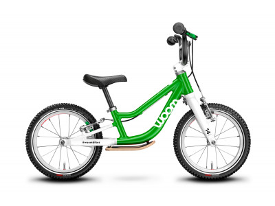 woom 1 Plus 14 children's balance bike, green