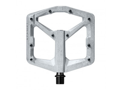 Crankbrothers Stamp 2 Duże pedały platformowe, surowe srebro