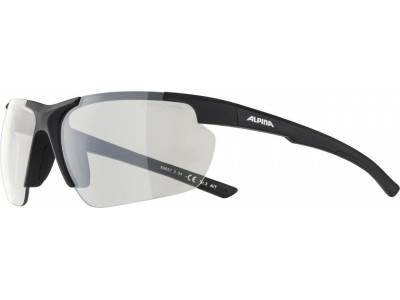 ALPINA Cycling goggles DEFEY HR black matt, lenses: clear mirror