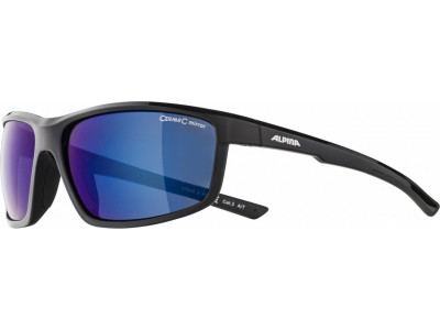 ALPINA Cycling glasses DEFEY black, lenses: blue mirror
