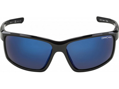 ALPINA Cyklistické okuliare DEFEY čierne, sklá: modré zrkadlové 