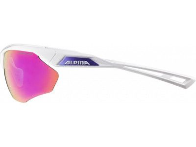 Okulary ALPINA NYLOS HR biało-fioletowe, fioletowe lustrzane soczewki