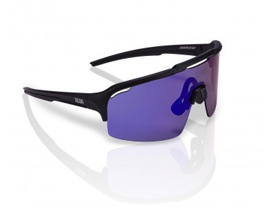 Neonowe okulary ARROW Czarne Mirrortronic Niebieskie