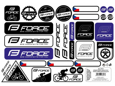 FORCE stickers - advertising mix-30pcs, sheet A5 (21x15cm)