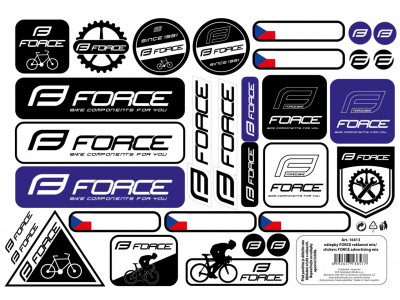 Autocolante FORCE - mix publicitar-30 buc, foaie A5 (21x15cm)