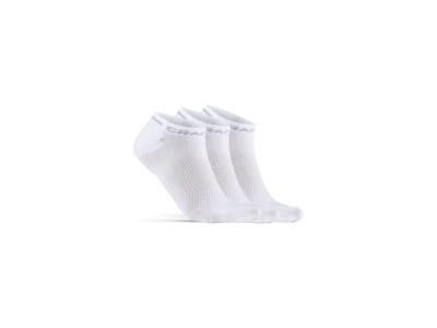 CRAFT CORE Dry Shaftless ponožky, 3 páry, bílé