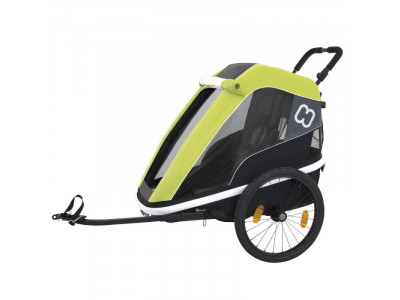 Hamax AVENIDA ONE Suspension detský vozík, sivá/žltá fluo
