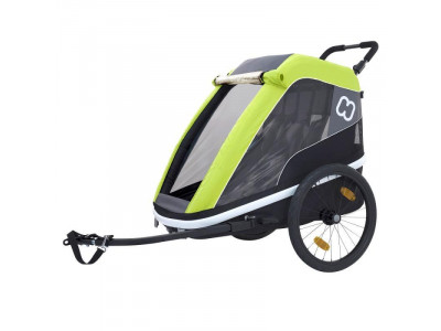 Hamax AVENIDA TWIN Suspension detský vozík, šedá/žltá