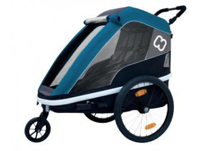 Hamax AVENIDA TWIN Suspension detský vozík, šedá/modrá