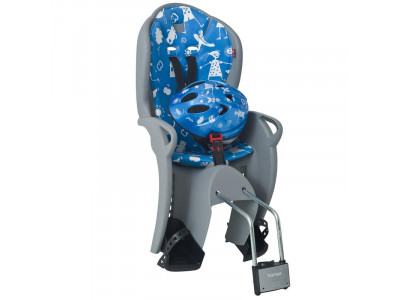 Hamax KISS dětská sedačka + přilba, sv. šedá/modrá