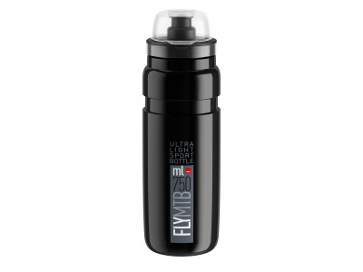 Elite fľaša FLY MTB 750 čierna / šedé logo