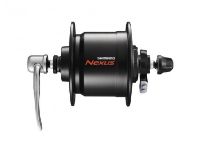 Shimano hub with dynamo front DHC3000 6V / 3W 32d. black on hand + SMDH10 surge protection