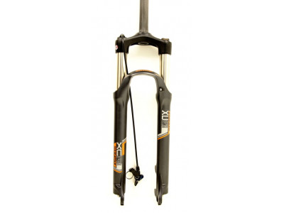 SR SUNTOUR XCR RL-R Disc 27,5&quot; rugó villa, fekete, narancssárga, 100 mm-es új kerékpárból összeszerelve