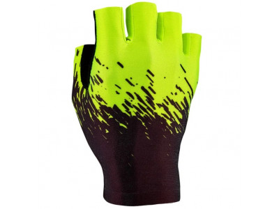 Krótkie rękawiczki Supacaz SupaG w rozmiarze Czarnym / Neonowym Żółtym PRÓBKA M