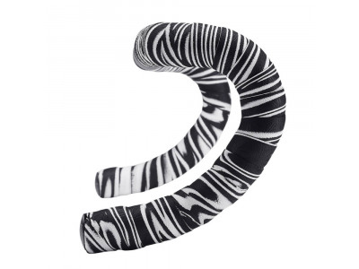Supacaz Suave owijka Zebra z tak czarnymi zatyczkami + PRÓBKA żelu silikonowego