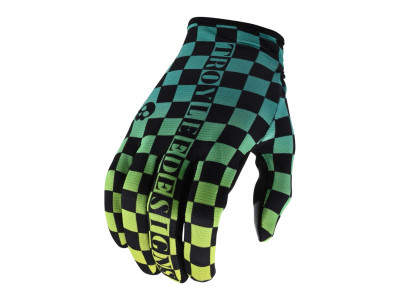 Troy Lee Designs Flowline Gloves Checkers Green / Black 2021