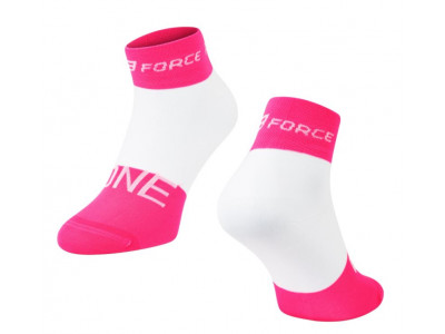 Force One ponožky ružová / biela