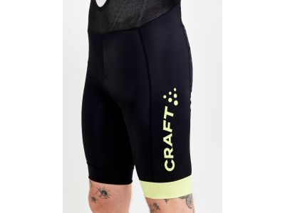 CRAFT CORE Endur-Shorts mit Hosenträgern, schwarz/gelb