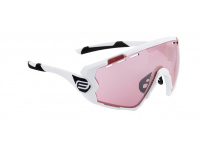 Okulary FORCE OMBRO białe matowe, różowe soczewki laserowe
