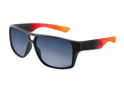 Okulary R2 Master, matowe czarne / czerwone / pomarańczowe / gradientowe spolaryzowane szare soczewki