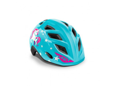 MET ELFO children&#39;s helmet unicorn / blue size S / M (46-53 cm)