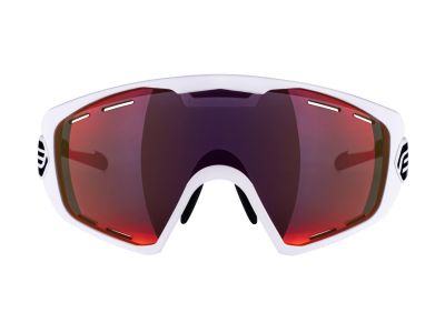 FORCE Ombro Plus glasses, white matte/red lenses