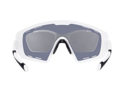 FORCE Ombro Plus glasses, white matte/red lenses