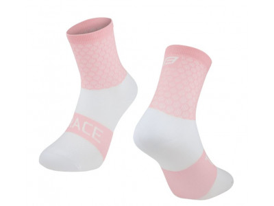 FORCE Trace ponožky, růžová/bílá