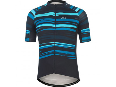 Męska koszulka rowerowa GOREWEAR Wear Savana czarna/niebieskim