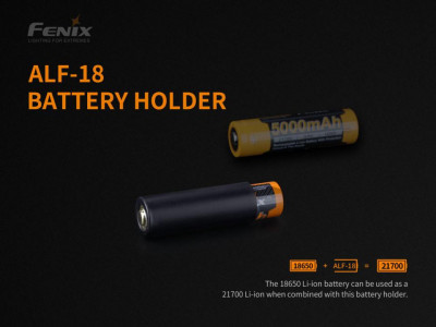 Fenix ALF-18 battery reduction from 21700 to 18650