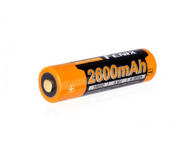 Fenix 18650 rechargeable battery, 2600 mAh, (Li-Ion)
