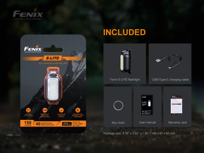 Fenix ​​​​E-LITE wiederaufladbare Mini-Taschenlampe