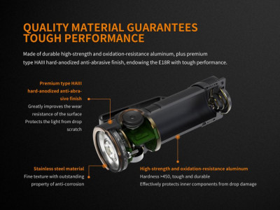 Fenix E18R rechargeable flashlight