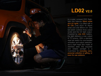 Lanterna Fenix ​​​​LD02 High CRI + UV