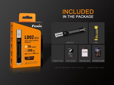 Fenix ​​LD02 High CRI + UV flashlight