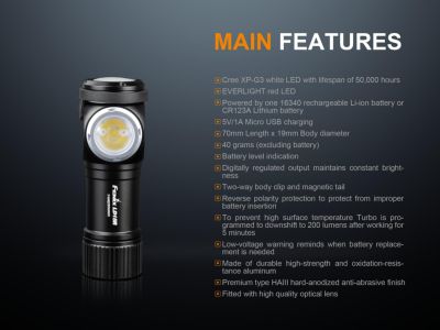 Fenix LD15R újratölthető LED zseblámpa