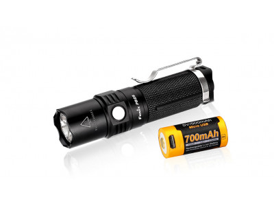 Fenix LED flashlight PD25 + USB battery 700 mAh