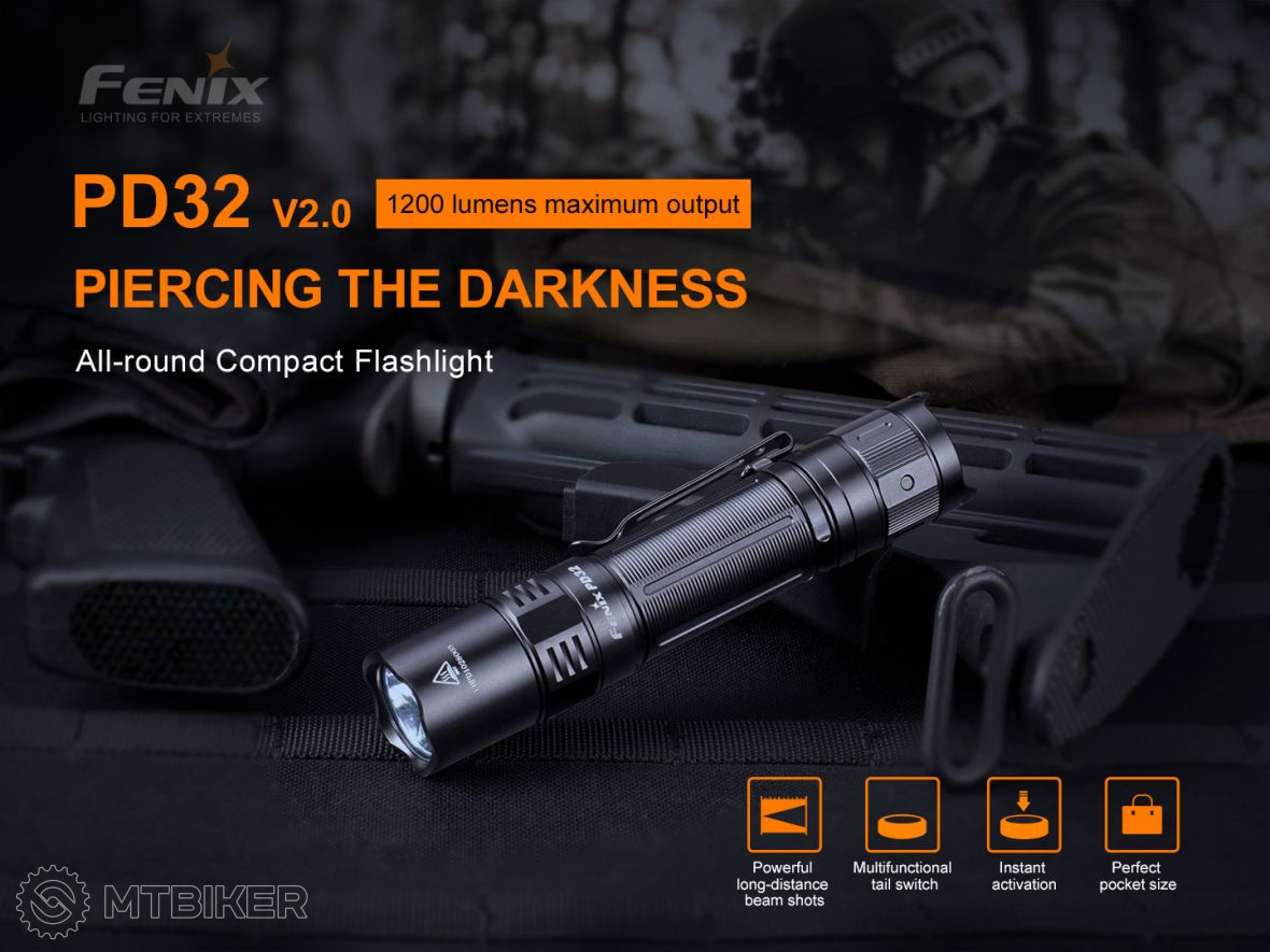 Fenix ​​​​PD32 V2.0 LED-Taschenlampe