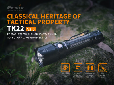Fenix TK22 V2.0 flashlight + charging set 5000 mAh