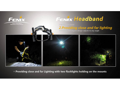Cureaua Fenix ​​pentru folosirea unei lanterne pe post de frontală