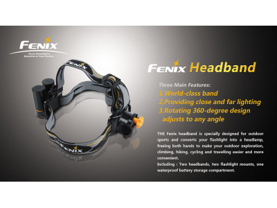 Cureaua Fenix ​​pentru folosirea unei lanterne pe post de frontală