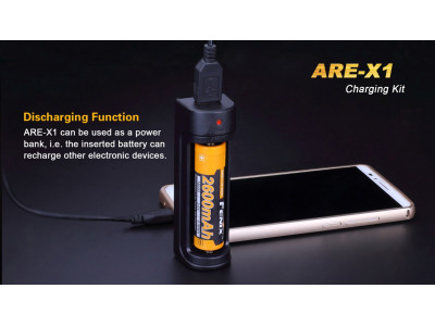 Ładowarka USB Fenix ​​ARE-X1 (Li-ion) + akumulator 2600 mAh