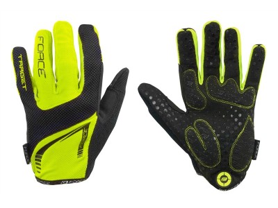 FORCE gloves MTB TARGET summer black-yellow